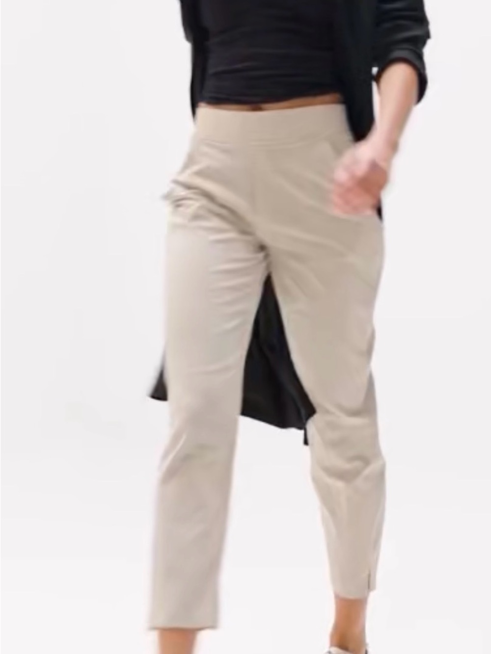 BOTH Athleta Pull-On Brooklyn Ankle Pants in Black & Tan. BOTH SZ 10 - Picture 2 of 10